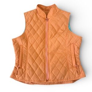 Outback Trading Co Orange Quilted Vest Small | Lightweight Spring Layer Preppy